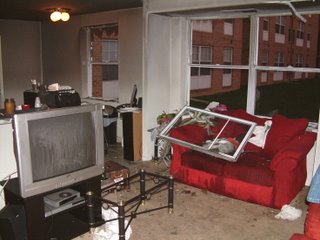 picture of apartment after fiery suicide